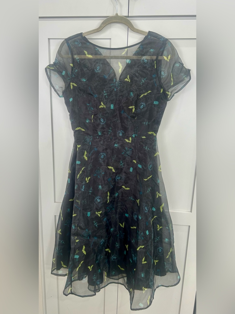Disney Black Haunted House  Midi Dress New With Tickets Small Goth Fairy